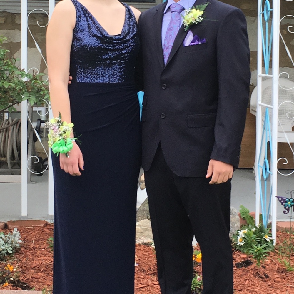 Navy Blue Sparkle Gown